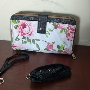 Floral Women's Wallet with Black Accents